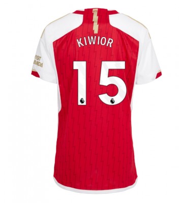 Arsenal Jakub Kiwior #15 Primera Equipación Mujer 2023-24 Manga Corta